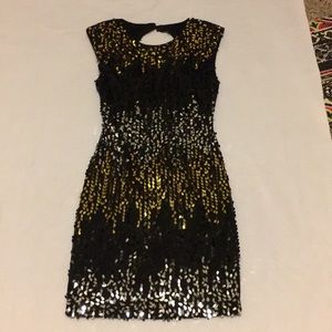Sequence dress, key hole back.